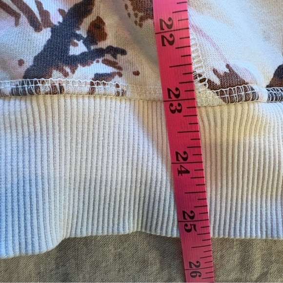 Streetwear Primitive Cream Cherry Blossom Hoodie Pink Floral All-Over Print - Picture 5 of 7